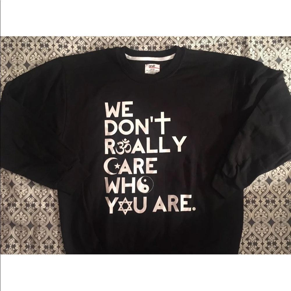 Men's NWOT Black Crew Neck Sweatshirt, Size Large